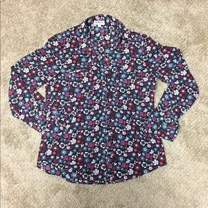 Express portofino floral button-down shirt